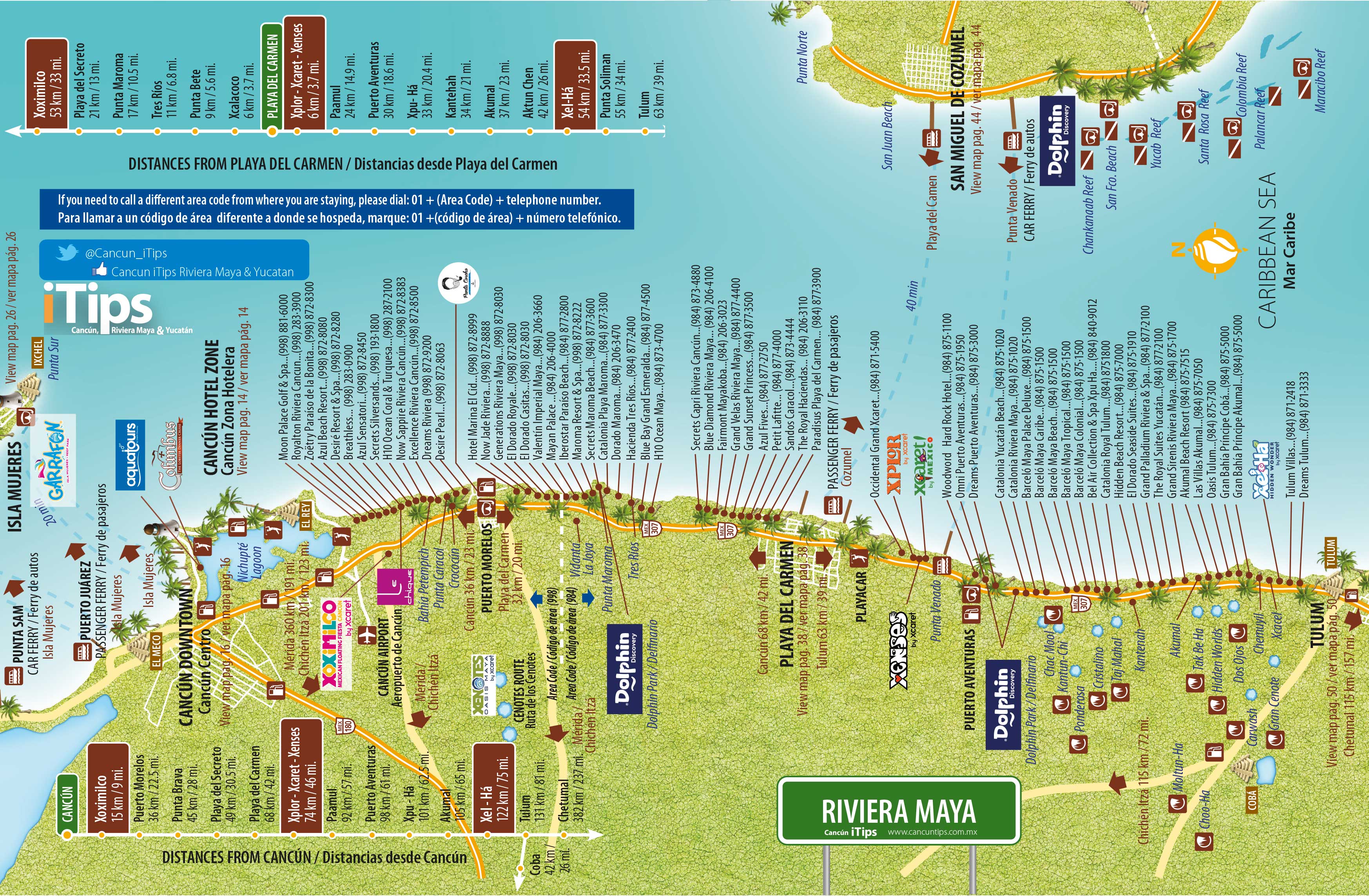 Riviera Maya Map Of Resorts - Printable Maps Online
